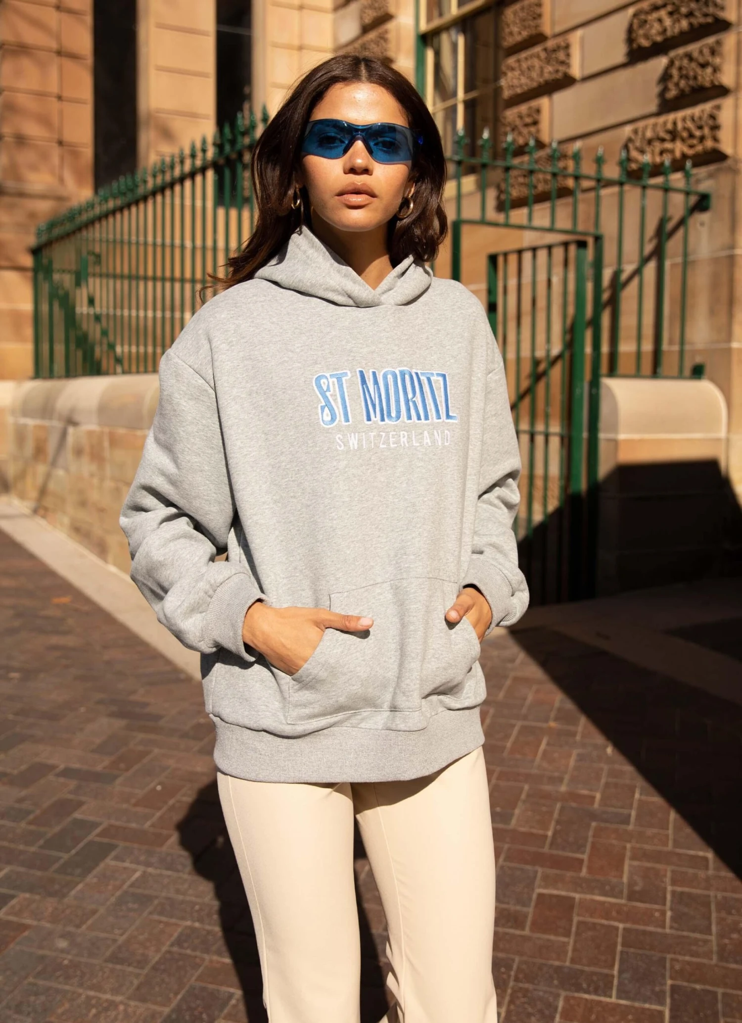 Frost Bite Oversized Hoodie - Grey Marle 1 Frost Bite Oversized Hoodie - Grey Marle