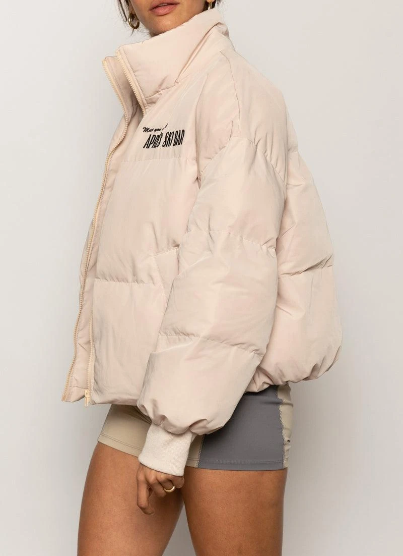 The Slopes Puffer Jacket - Beige 4 The Slopes Puffer Jacket - Beige - Image 4