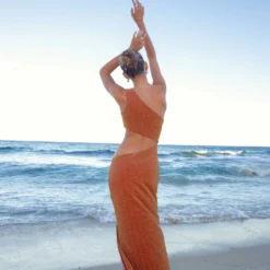 Palace Hotel Maxi Dress - Tangerine -Outfityo Sales Midnight soiree ECOM CROPS 233 scaled