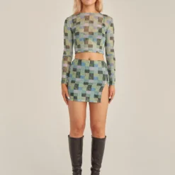 Nights In L.A Mesh Top - Techno Check -Outfityo Sales Nights In L.A Mesh Top Techno Check 1 scaled