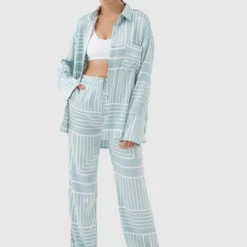 4TH & RECKLESS Norma Trouser - Sage Print -Outfityo Sales PM Norma 7 scaled