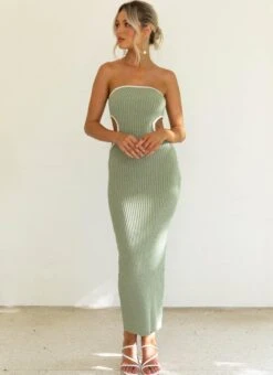 Sunrise Cove Maxi Dress - Basil Green