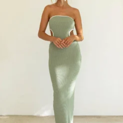Sunrise Cove Maxi Dress - Basil Green