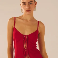 Bittersweet Mesh Cami Top - Red Rose -Outfityo Sales Peppermayo 240723 Kiana 11jpg 74cf260e a5f8 4298 a816 81a79590abf5 scaled