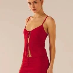 Bittersweet Mesh Cami Top - Red Rose -Outfityo Sales Peppermayo 240723 Kiana 8jpg c122715d 1e3e 4ab9 8876 d85febfd86e7 scaled