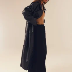 Power Mood PU Trench Coat - Black -Outfityo Sales Peppermayo Elise 22.05.23 12 scaled