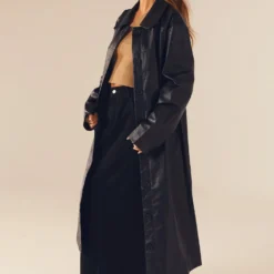 Power Mood PU Trench Coat - Black -Outfityo Sales Peppermayo Elise 22.05.23 8 scaled