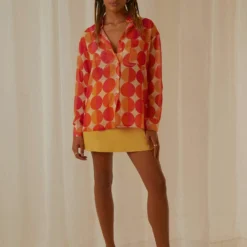 Paradise Found Sheer Shirt - Sunset Geo -Outfityo Sales Peppermayo Jenaya 7.2.22 P2 46 scaled