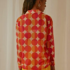 Paradise Found Sheer Shirt - Sunset Geo -Outfityo Sales Peppermayo Jenaya 7.2.22 P2 50 scaled