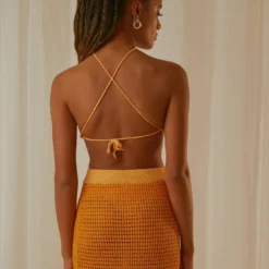 Summer Crush Crochet Halter Top - Mango -Outfityo Sales Peppermayo Jenaya 7.2.22 P2 61 scaled