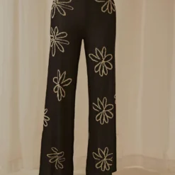 Floral Takeover Knit Pants - Black -Outfityo Sales Peppermayo Jenaya 7.2.22 P3 48 scaled