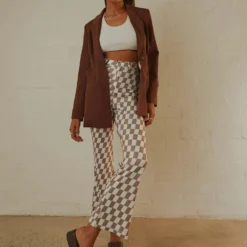 Megan Pants - Warp Check -Outfityo Sales Peppermayo Jenaya 7.2.22 P6 16 scaled