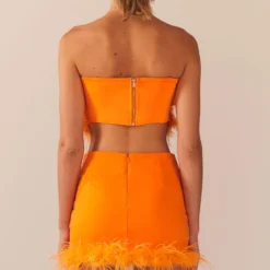 The Night Is Ours Feather Crop Top - Tangerine 11 The Night Is Ours Feather Crop Top - Tangerine -Outfityo Sales Peppermayo Kiana 1.12.22 39 scaled