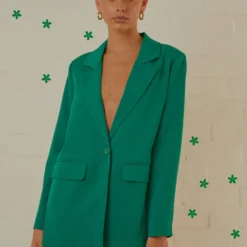 Italian Cities Blazer - Jade Green