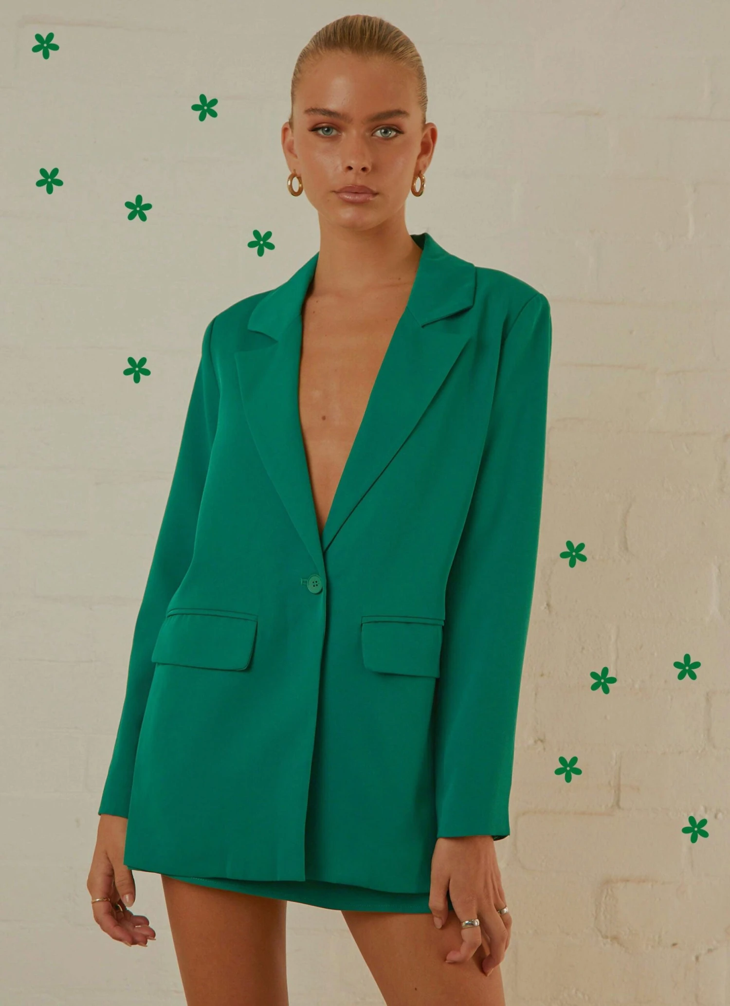 Italian Cities Blazer - Jade Green 1 Italian Cities Blazer - Jade Green