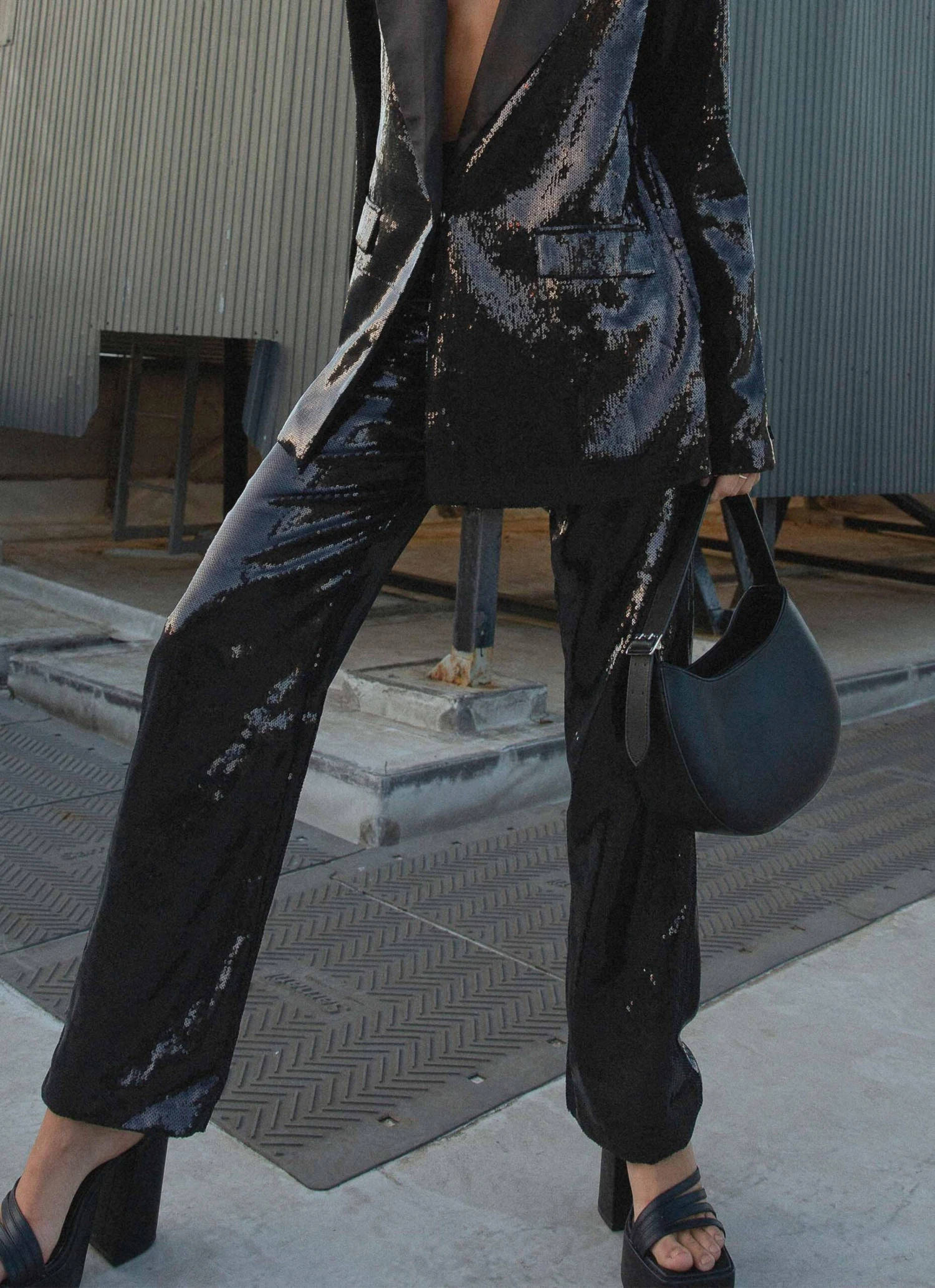 Prince Sequin Pants - Black 3 Prince Sequin Pants - Black - Image 3