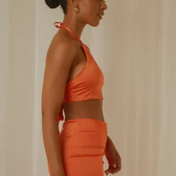 Summer Evenings Halter Top - Orange -Outfityo Sales Peppermayp Wholesale FEB 43 scaled
