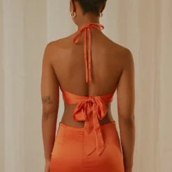 Summer Evenings Halter Top - Orange -Outfityo Sales Peppermayp Wholesale FEB 44 scaled