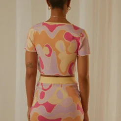 On The Record Knit Tie Top - Psychedelic -Outfityo Sales Peppermayp Wholesale MARCH 189 scaled