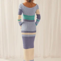 Love Ride Crochet Maxi Dress - Ocean Stripe -Outfityo Sales a2d0ad949f98441183e910b0d4df9dc8