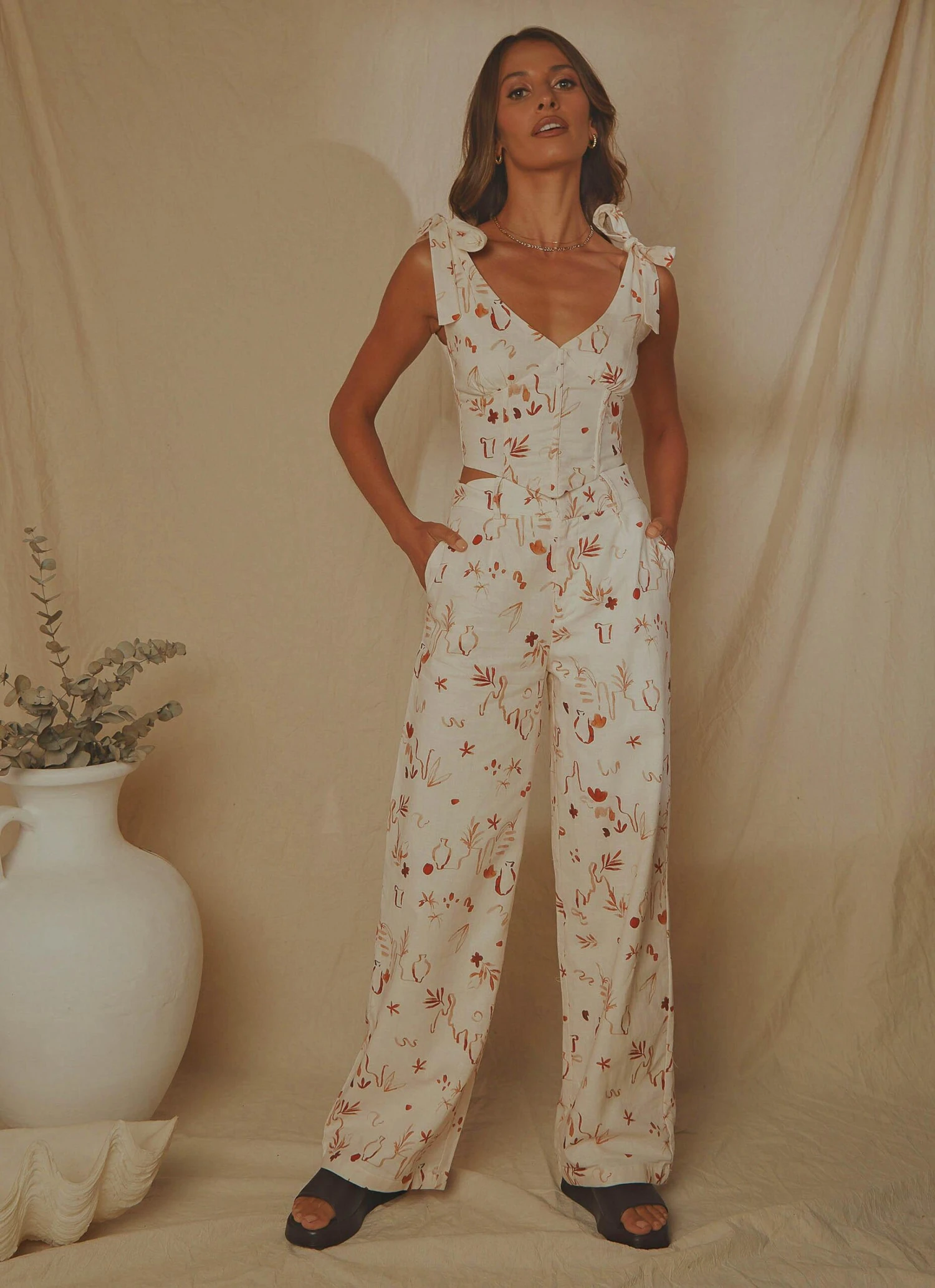 Isola Linen Pants - Safari 8 Isola Linen Pants - Safari - Image 8