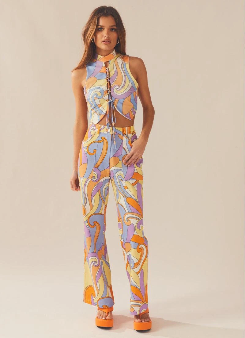 Paradising Mesh Top - Retro Swirl 2 Paradising Mesh Top - Retro Swirl - Image 2