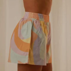 Raffi Linen Shorts - Pastel Wave -Outfityo Sales a6482c32530e4223ac8595f8d3ac77f9