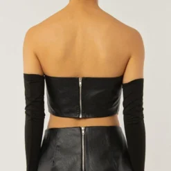 Night Turns Into Morning PU Bustier - Black PU -Outfityo Sales a84ebed668af4e66a6e0cd9d487f3e80