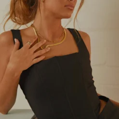 Pastel Skies Bustier Top - Black