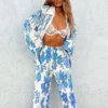 90s Muse Pants - Blue Blossom
