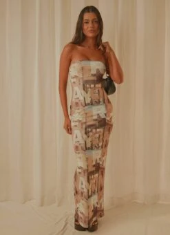 Good Without You Maxi Dress - Neutral Film Graphic