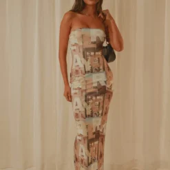 Good Without You Maxi Dress - Neutral Film Graphic