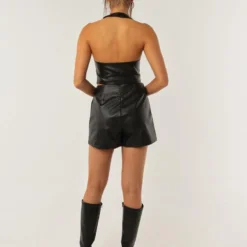 Music Muse Vest Top - Black PU -Outfityo Sales b444a38eaf644c18a57f02e64b847160