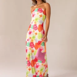 No Service Satin Maxi Dress - Blurred Blossom