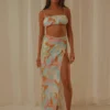 Vacay Tour Wrap Maxi Skirt - Pastel Swirl
