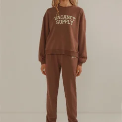 Camp Varsity Crewneck - Choc Brown -Outfityo Sales c511b3998822461691e50c1eaca373cd scaled