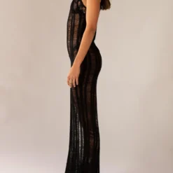 Perri Ladder Knit Maxi Dress - Black -Outfityo Sales cfe5a9d42cd34d1d89a4348fdd5dd665