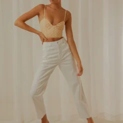 Afends Shelby Hemp Twill High Waist Pant - White -Outfityo Sales d259b07363fc4d62abc13dc36c7f589c scaled