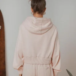 Afends THC Hemp Cropped Pull On Hood - Ash Pink -Outfityo Sales d6079ca20ff64d64b2a0f7f1392746df