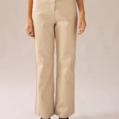 Bad To The Bone PU Pants - Stone