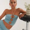 Organic Forms Tube Top - Antiqued Aqua