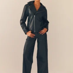 In My Natural Element PU Pants - Dark Forest