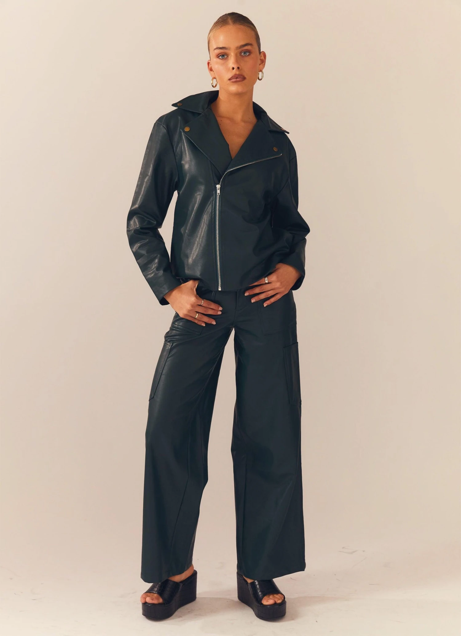 In My Natural Element PU Pants - Dark Forest 1 In My Natural Element PU Pants - Dark Forest