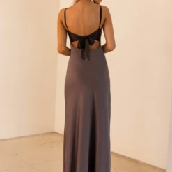 Flora Satin Maxi Dress - Steel Me Away -Outfityo Sales db9d2be429f4469496d8026f98ed3c1b scaled