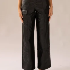 Walk On The Wild Side PU Cargo Pants - Black -Outfityo Sales e1f5a5e86ed7480c93a3fd14cb53cb61
