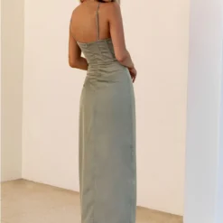 Takes Two Satin Maxi Dress - Olive 9 Takes Two Satin Maxi Dress - Olive -Outfityo Sales e2dcd98cc1a442c698468dc366403cd7 scaled