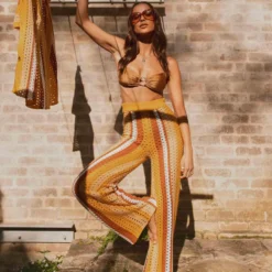 Sunfields At Sunset Crochet Pants - Golden Hour Stripe -Outfityo Sales e60c1a2ff00949cfbc6106e0c78ee76b scaled