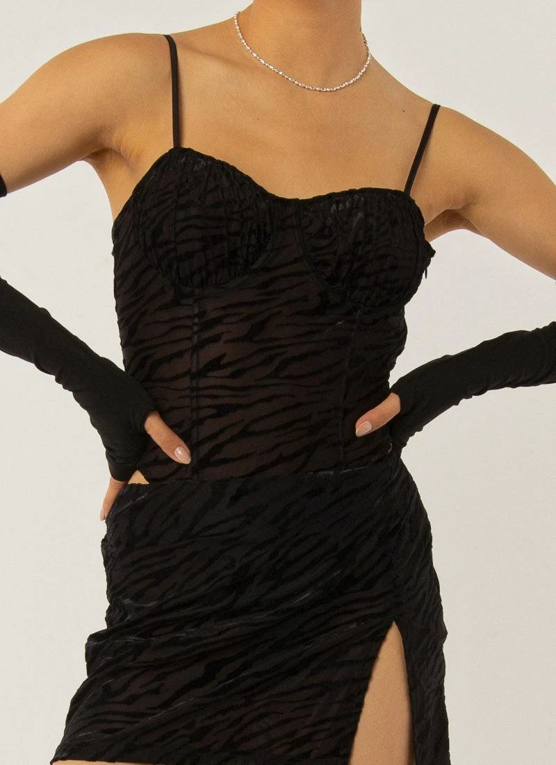 Put Me First Bodysuit - Burnout Black 3 Put Me First Bodysuit - Burnout Black - Image 3