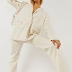 To The Beat Pants - Ivory Snakeskin