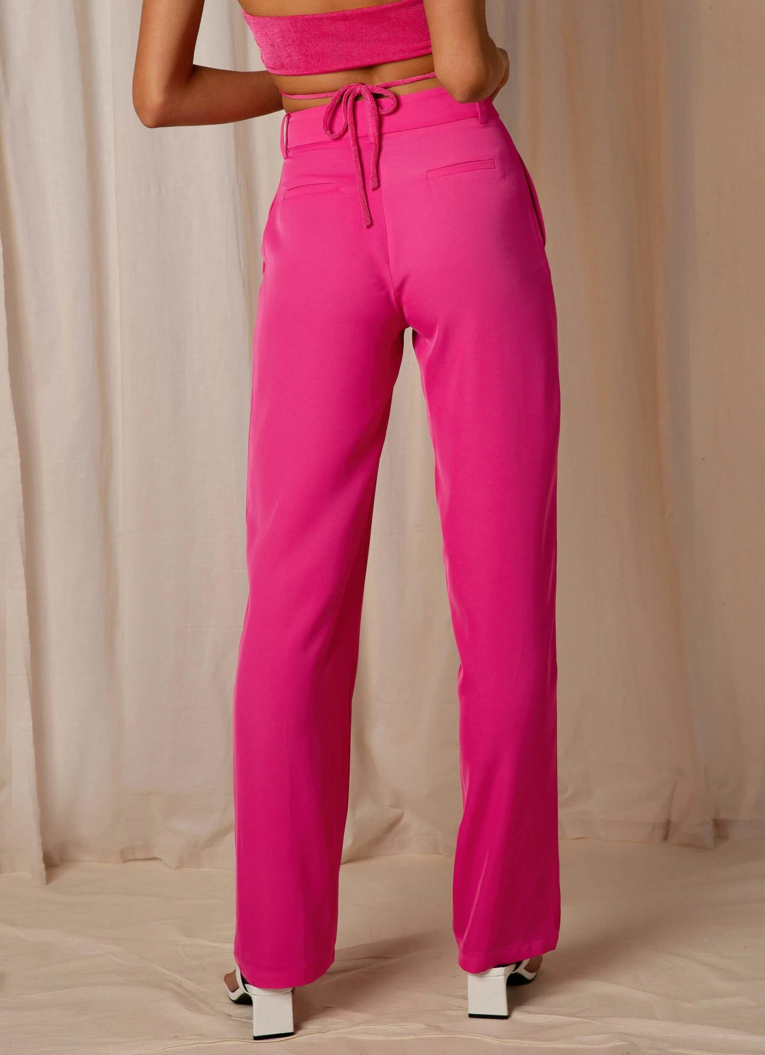 Set The Tone Suit Pants - Magenta 5 Set The Tone Suit Pants - Magenta - Image 5